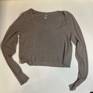 Gilly Hicks M tan long sleeve top